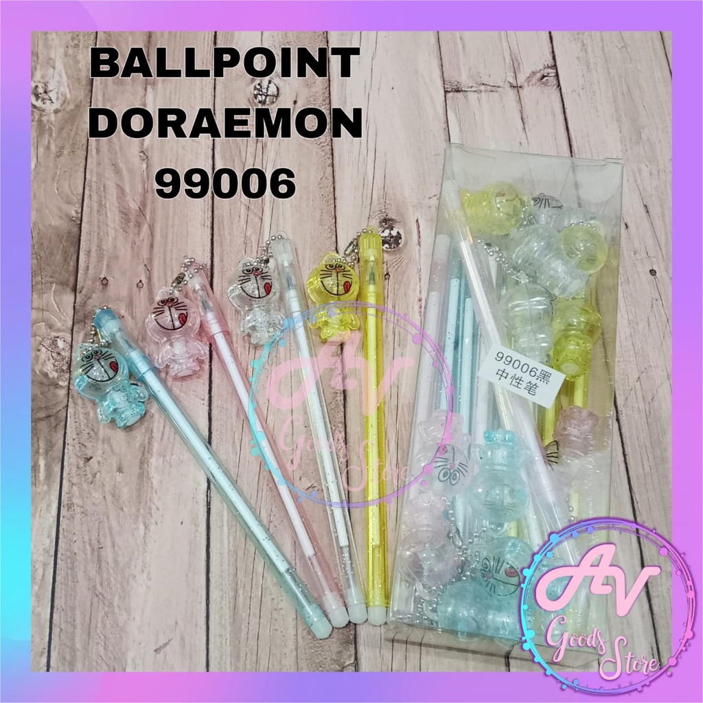 

Ballpoint Gantung Doraemon 99006 (12pcs) / 1Lusin Pulpen Gel Karakter Fancy