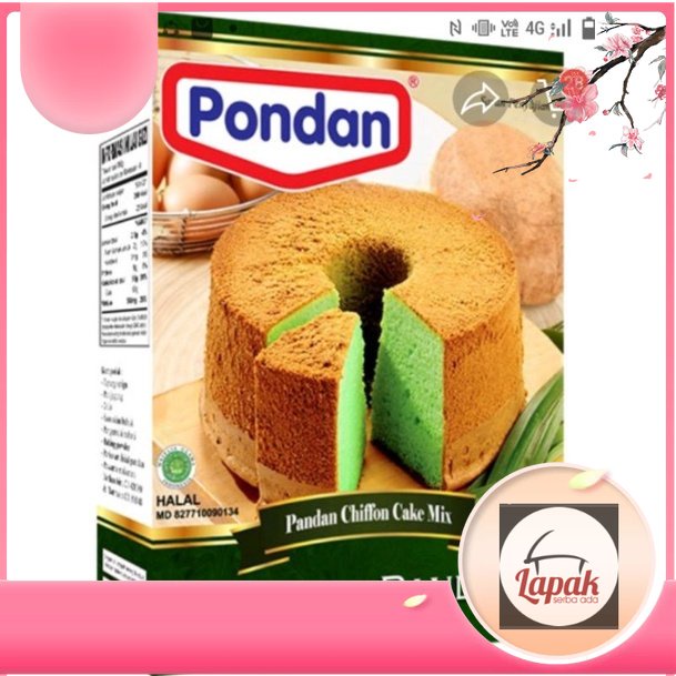 

pondan premix kue chiffon pandan