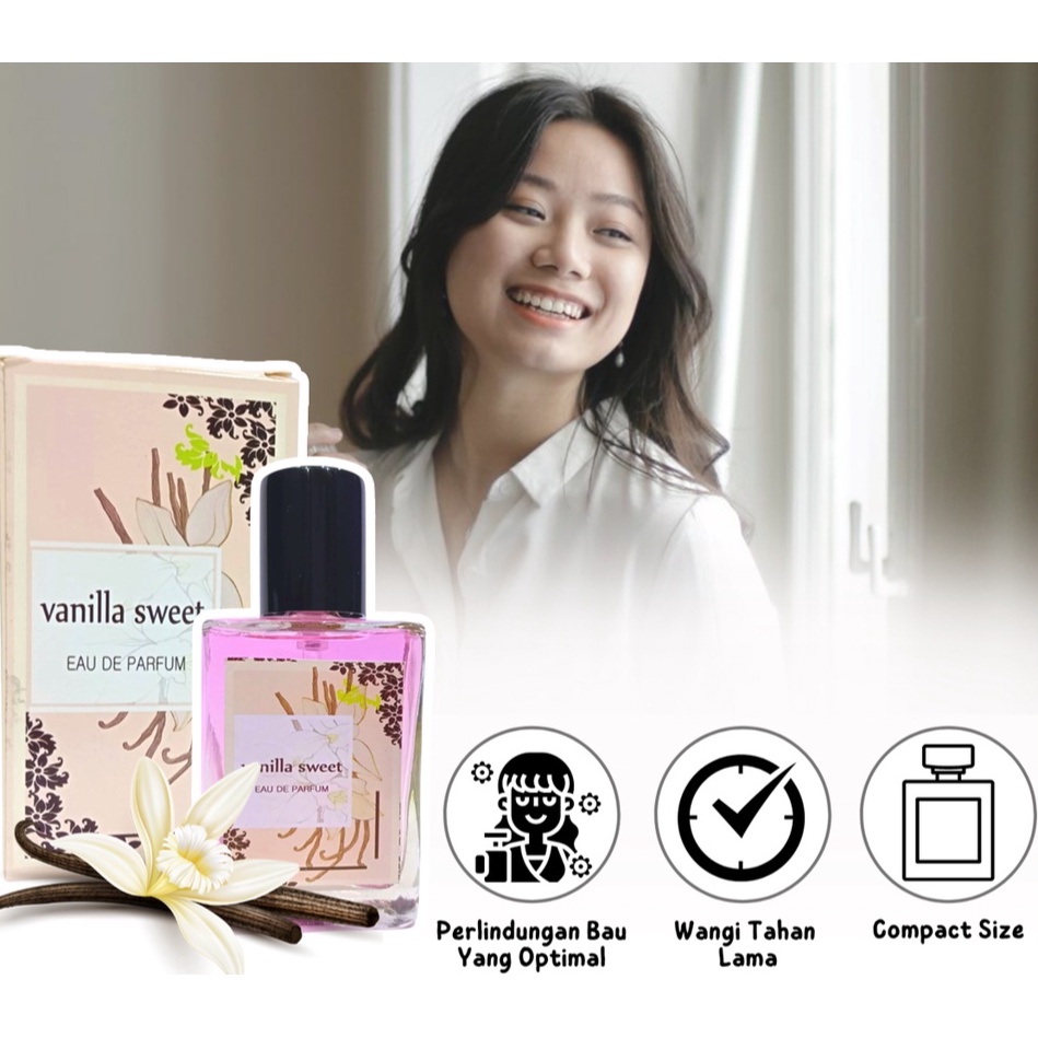 Parfum Vanilla Sweet Premium Eau De Parfume / Parfum Pengharum Badan Pria dan Wanita Wangi Tahan Lama / Body Spray EDP Minyak Wangi Semprot Parfume 60ML