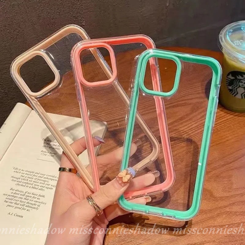 Casing Warna Solid Simple Mewah Redmi Note 10Pro 11 Note9 Pro 8 Note 10s 10 Pro Max Plus POCO M3 Redmi 9T 10C A1 9A 9 10A A1+10 9C NFC 3-in-1 Macaron Candy Color Shockproof Cover