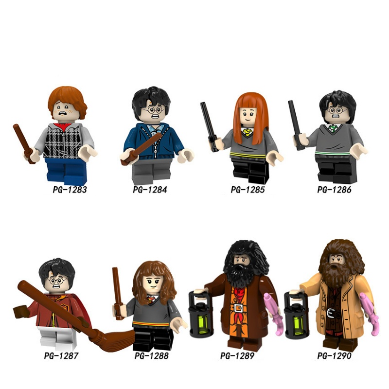 Harry Potter Rubeus Hagrid Ron Weiss Leginnie Weasley Hermione Granger Block Mainan Minifigure