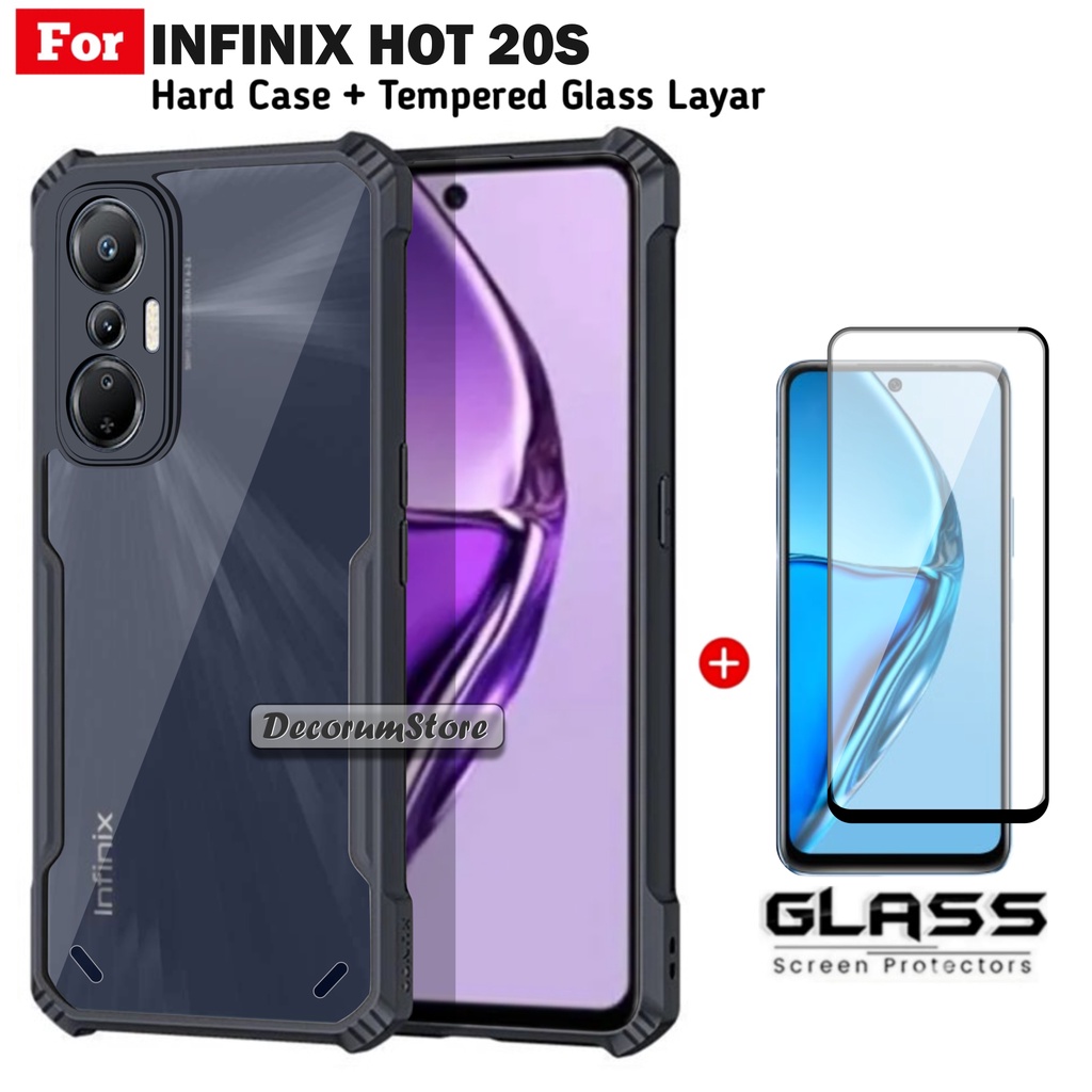 Casing Hp INFINIX HOT 20S Hard Case Anti Licin Free Screen Guard