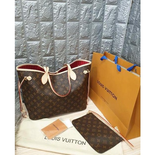 

⭐BISA COD⭐ LV Neverfull Premium AAA Authentic Quality Size 33cm Free Paperbag LV - Monogram