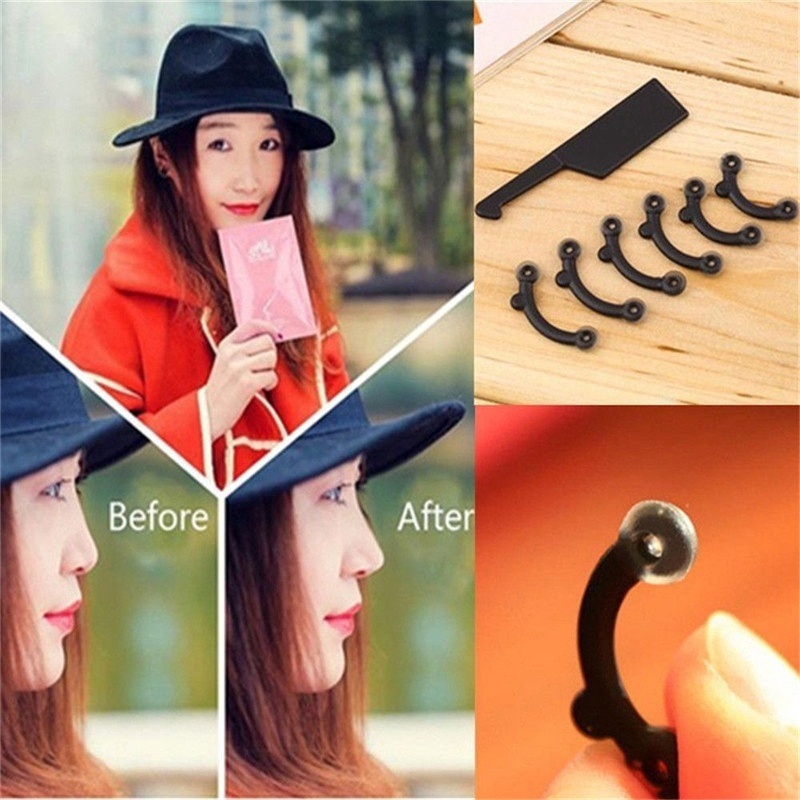 9PCS/Set 3 Sizes Beauty Nose Up Lifting Bridge Shaper Massage Tool No Pain Nose Shaping Clip Clippe