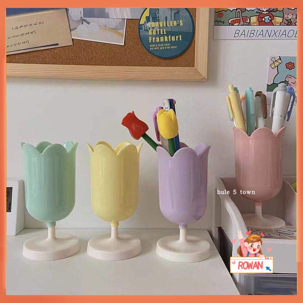 R-flower Tempat Pulpen Perlengkapan Kantor Sekolah Desktop Storage Organizer Siswa Alat Tulis Storage Bucket