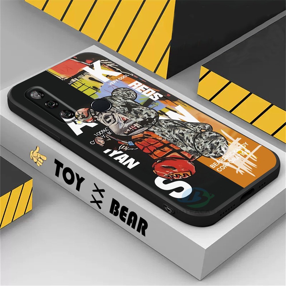 Huawei P30 Lite Nova 5T Nova 3i Nova 7i Y6P Y7A Y6 Pro Y7 Pro 2019 Y9S Graffiti Kamuflase Beruang Lembut Silikon Casing Ponsel Binteacase