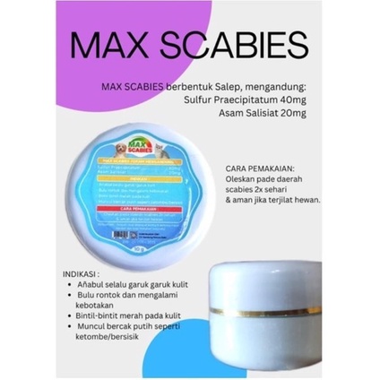 Max Scabies Salep 10gr Obat Anti Jamur Kucing