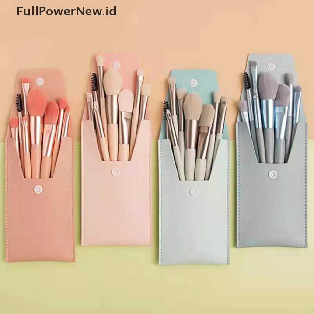 Power 8Pcs Kuas Makeup Mini Portable Lembut Eyeshadow Blending Beauty Brush Tool ID