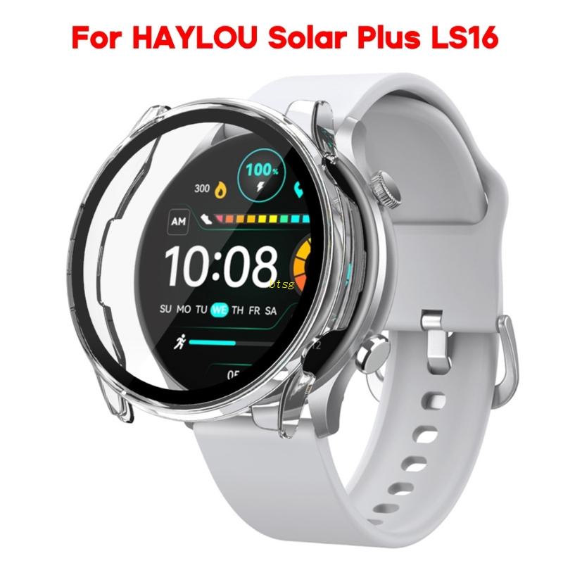 Btsg Smartwatch Frame Housing Tempered-Glass Film PC Hard Cover Untuk Solar Plus Layar LS16 Bumper-Pelindung Cangkang-Shockp