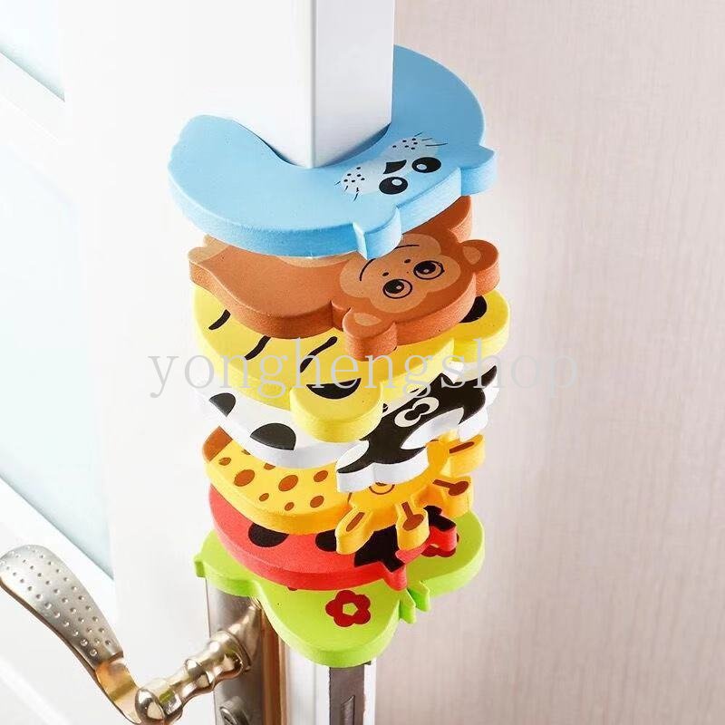 Kartun Hewan Lucu Berbentuk EVA Door Stopper Anak Pelindung Jari Dinding Perlindungan Shockproof Door Crash Pad Untuk Bayi Pengaman Laci Lemari Alat Anti Jepit