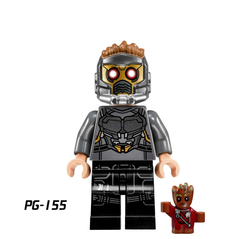 Superhero Guardians of The Galaxy Series Minifigures Roket Raccoon Tree Man Groot Star Lord Yondu Puzzle Merakit Mainan Blok Bangunan