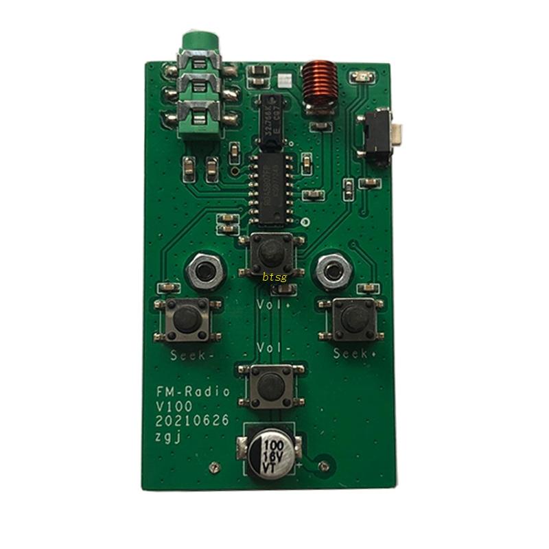 Btsg Micro FM Radio Receiver 88-108Mhz Amplifier Board Module Stabilisasi Frekuensi