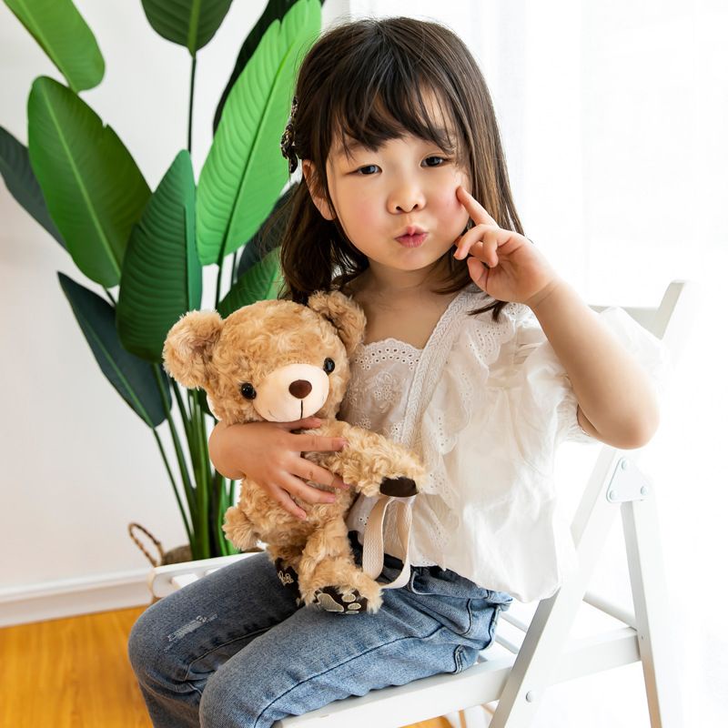 BAJ Tas Bulu Selempang Teddy Bear Tas Boneka BERUANG merangkul import Terbaru Shoulder Bag Lucu Selempang Kartun Untuk Wanita Bahan Plush Boneka TF095