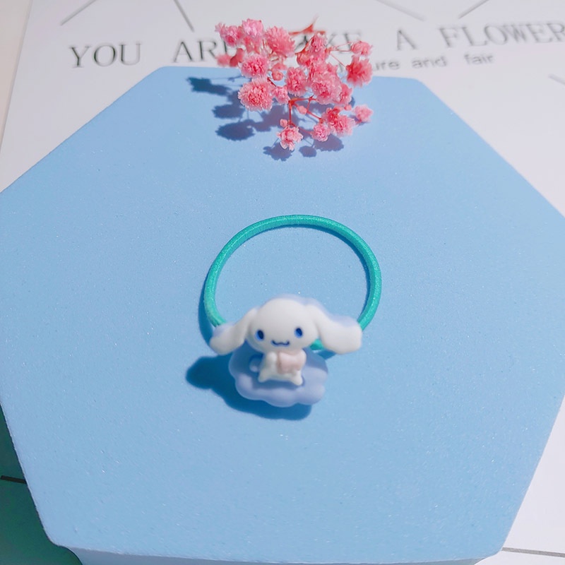 2Pcs kuciran rambut anak imut motif cinnamoroll / ikat  rambut sanrio sepasang kartun jepang