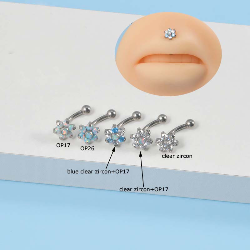 1buah G23 Baja Titanium Melengkung Barbel Hypoallergenic Benang Internal Alis Bibir 16Gauge Piercing Helix Tragus Anting