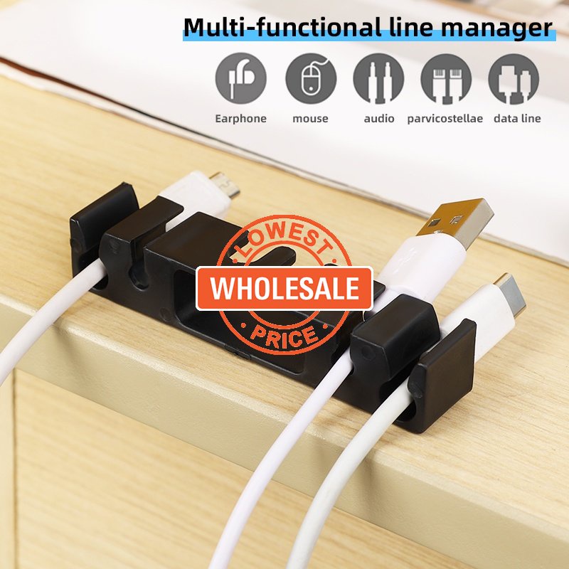 [Grosir] Kabel Data Multifungsi Manager PP Data Line Perlengkapan Penyimpanan Silica Gel USB Cable Organizer Data Wire Penahan Headphone Cable Storage Clip