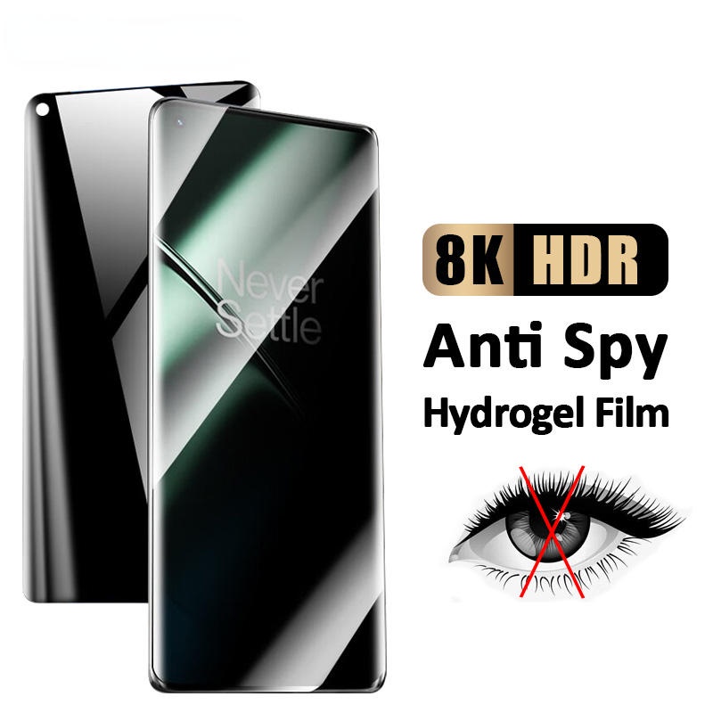 Film Hydrogel Privasi Untuk OnePlus 10 10T 9 8 8T 7 7T Pro 9RT 9R 10R Pelindung Layar Full Lengkung Untuk OnePlus Nord 2 2T CE 2 3 N100 N20 SE N300 ACE Pro 2 2V Anti Spy Soft Film