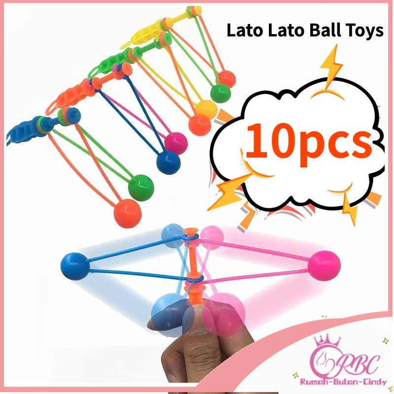 [10pcs] R.B.C Mainan Latto Latto Gagang/ Lato Lato Viral / Mainan Tok Tok 20cm COD