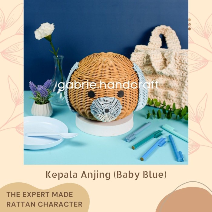 

⭐BISA COD⭐ ROTAN KEPALA ANJING - TEMPAT HAMPERS / KADO ULANG TAHUN / MANYUE - Biru Muda