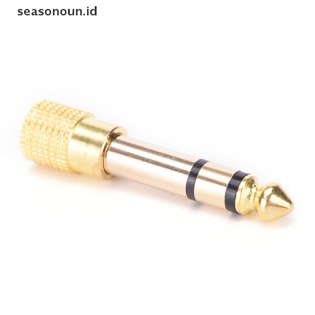 Seasonoun 6.5mm 1per4 &quot;Colokan Pria Ke 3.5mm 1per8&quot; Female jack Stereo Headphone Audio Adapter.