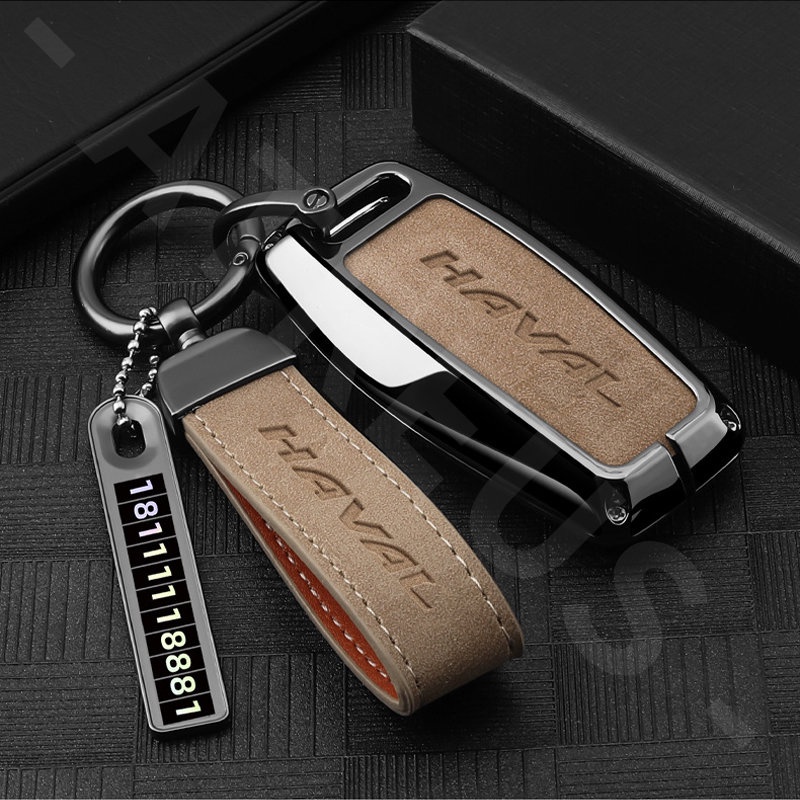 Haval Zinc Alloy Leather Case Kunci Mobil Full Wrap Cover Smart Key Protector Untuk H6 Jolion H2 H2s H1 202122 H5 M4 H9