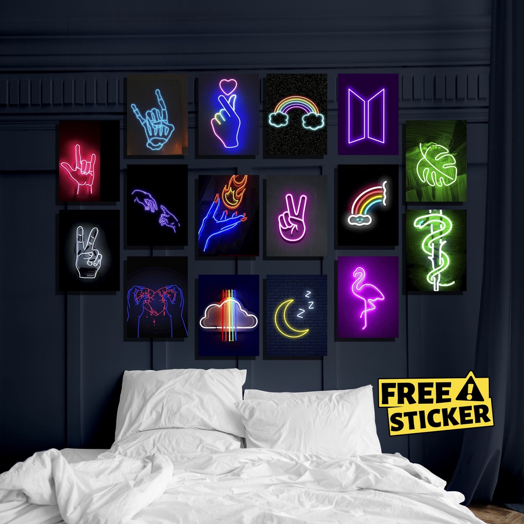 Murah (16PCS) Poster Dinding Kamar Cowok Distro Aesthetic Ukuran A5 aesthetic wall collage wall art 