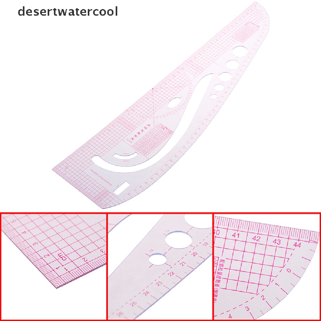 Deid 1PC Penggaris Kurva Plastik Super Lembut Menggambar Tailor Ruler Alat Jahit Halaman Martijn
