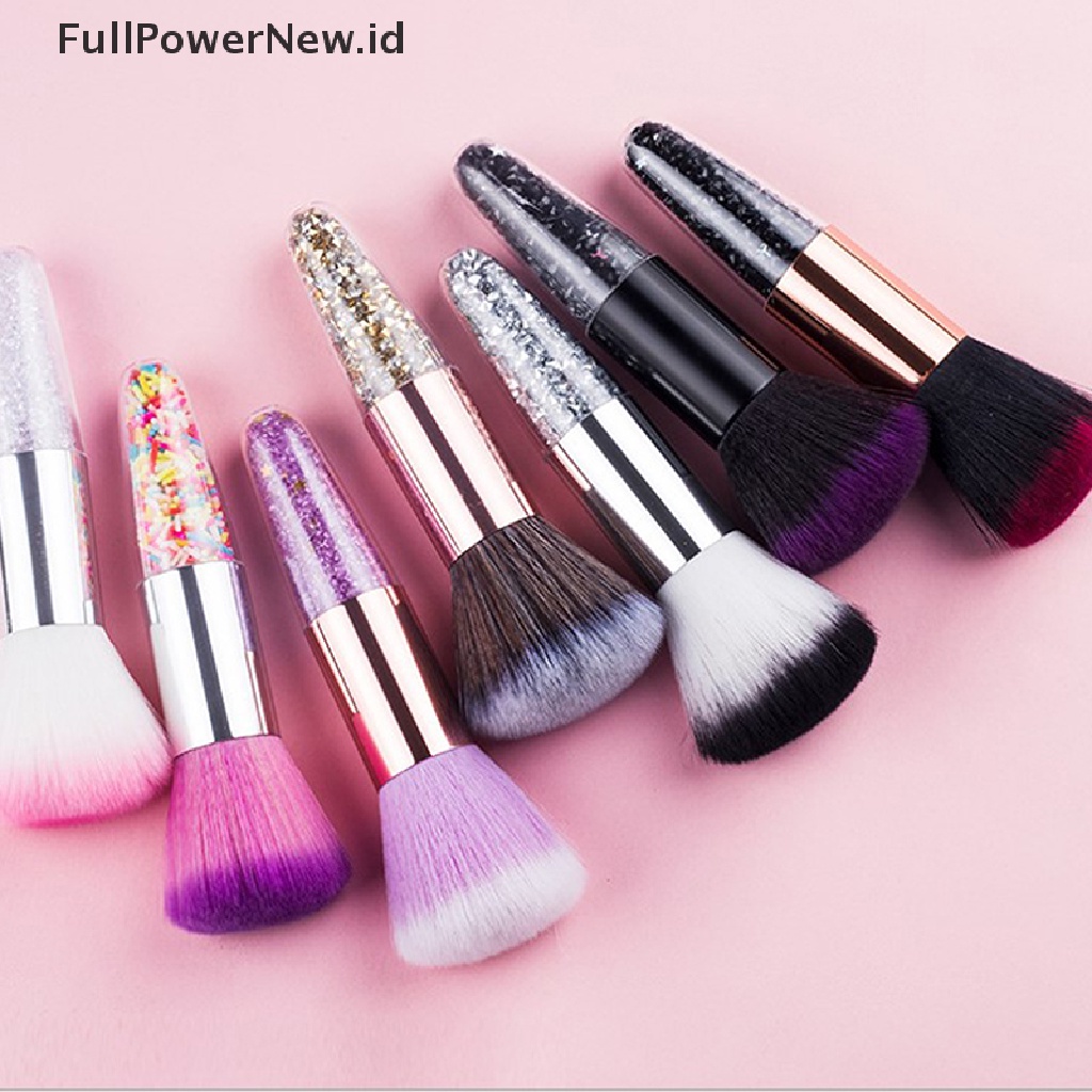Power 1Pcs Professional Candy-Warna Fluffy Powder Blush Brush Chubby Portable ID
