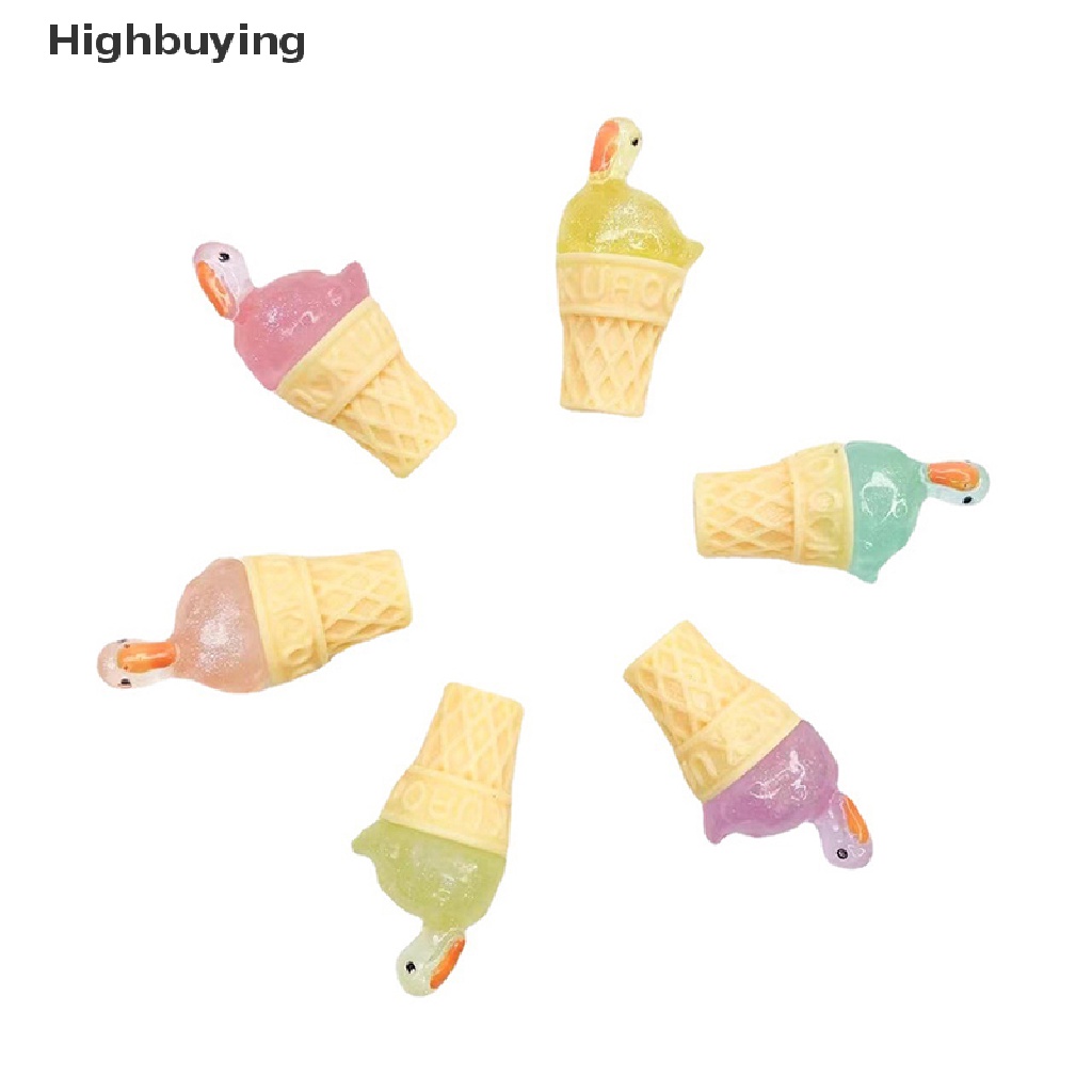 Hbid 5pcs DIY Fluorescence Swan Ice Cream Resin Aksesoris Hiasan Untuk Crafg Bahan Perhiasan Ch Supply Seni Dekorasi Glory