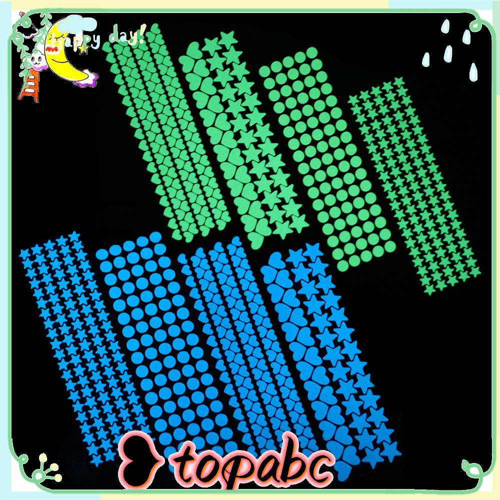 Top Fluorescent Decals Dots Wall Art Bintang Dekorasi Rumah