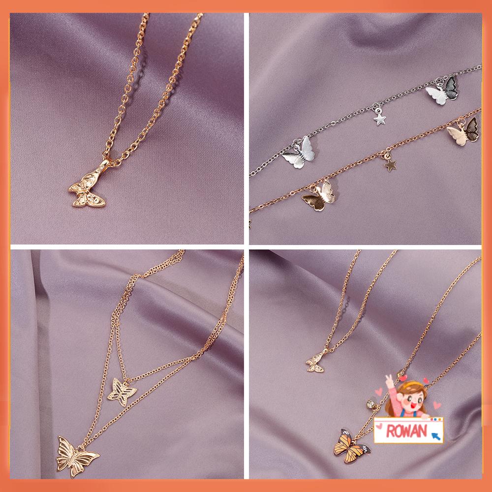 R-bunga Kalung Hewan Lucu Perhiasan Aksesoris Warna Emas Perak Liontin Choker