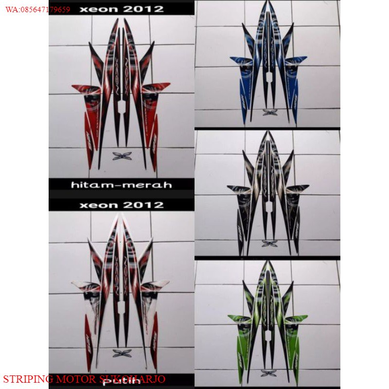 (ORI) Stiker Striping Lis Les Bodi Motor Yamaha Xeon Karbu 2011 2012 KUALITAS ORIGINAL TERMURAH