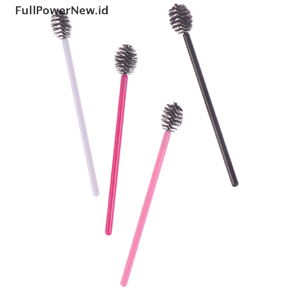 Power 50pcs Sisir Sikat Bulu Mata Sekali Pakai Maskara Tongkat Eye Lashes Extension Aplicator ID
