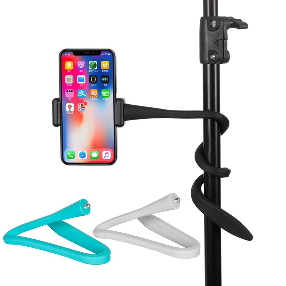 Universal Microphone Stand Mic Stand Dudukan Ponsel Klip Mic Holder Bracket Lengan Fleksibel Dapat Dilipat Untuk Video Live