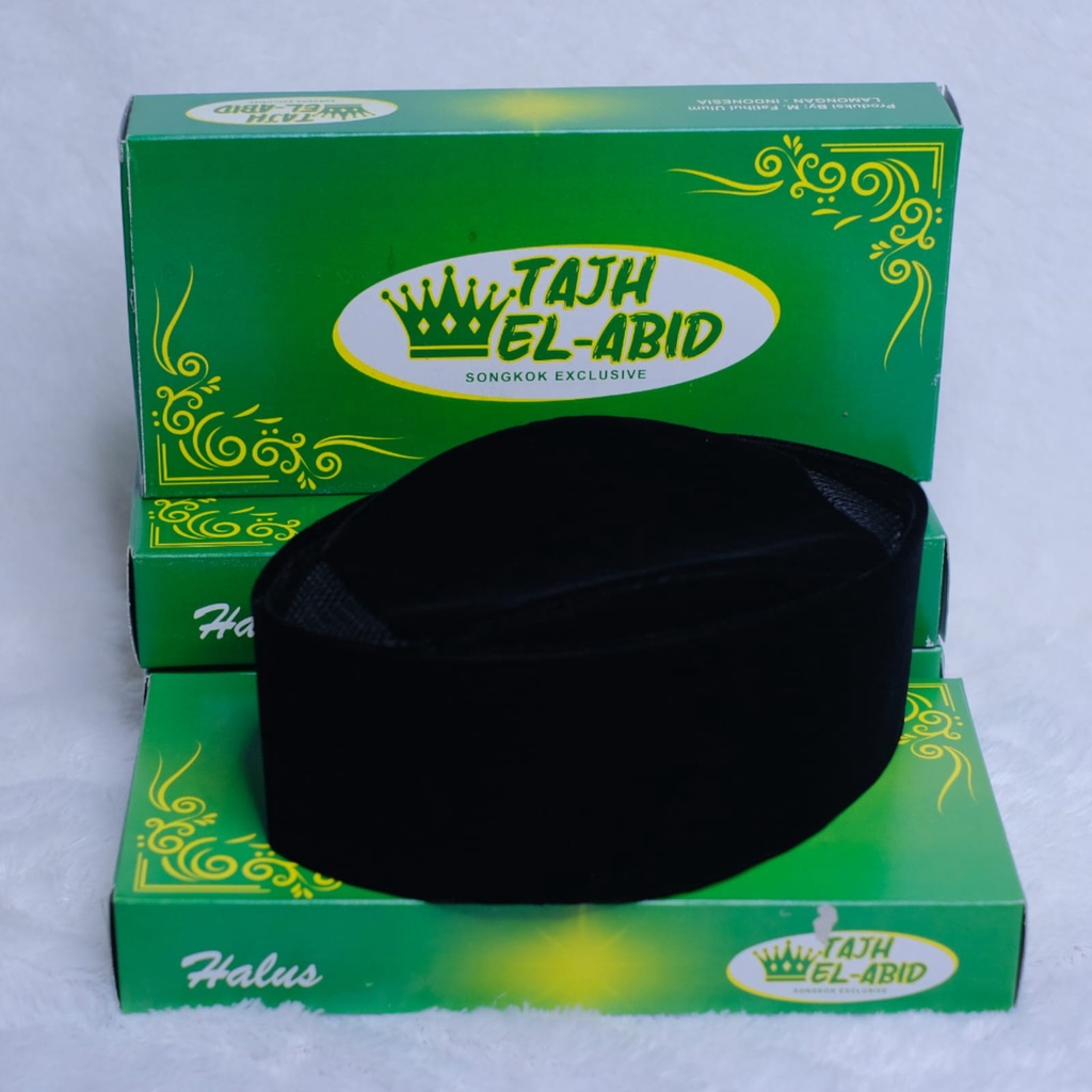 TAJH EL ABID Peci SUSUN Peci Hitam Susun Polos Songkok Susun Peci Dewasa Peci Anak anak kecil