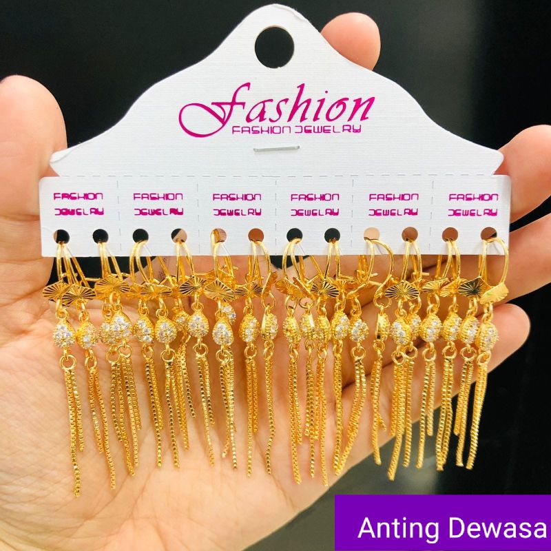 Anting desi wanita xuping lapis emas perhiasan xuping AT021
