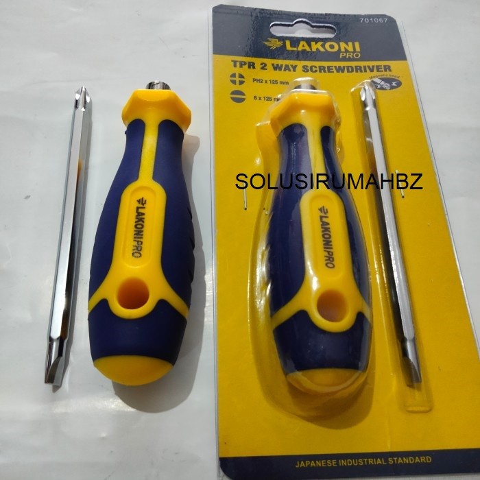 OBENG BOLAK BALIK DUA ARAH 125 MM 5&quot; LAKONI JETJO TWO WAY SCREWDRIVER