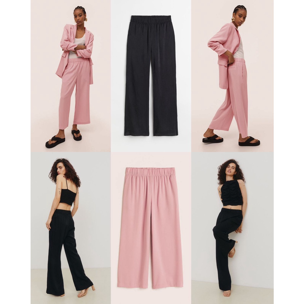 HM Crinkled Cullotes Pants/fashion.branded2016