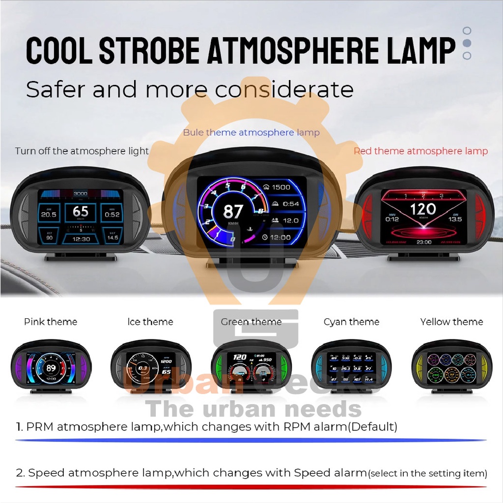 HUD Head Up Display P2  Car Gauge Speedometer Alarm function Car Electronic Accessories