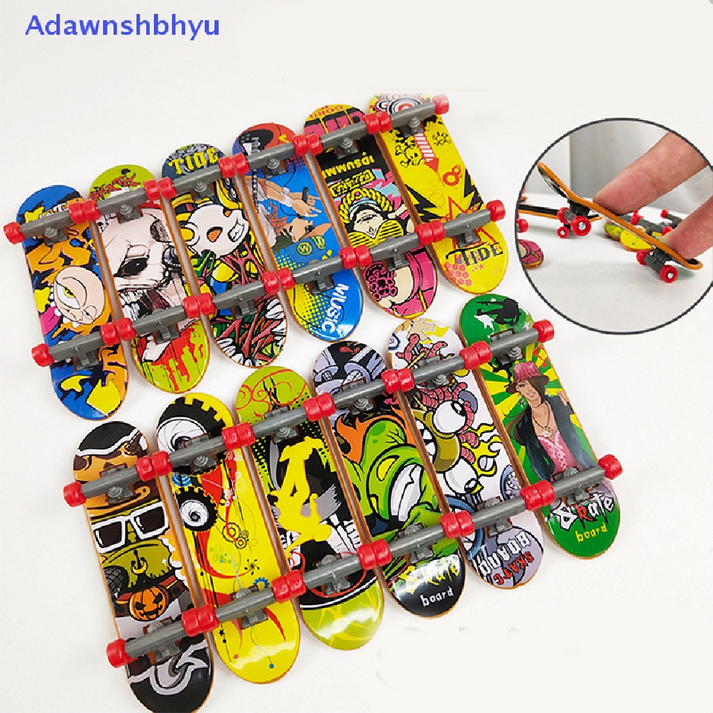 Adhyu Fingerboard Creative Fingertips Skateboard Mainan Skuter Skate Jari Plastik ID