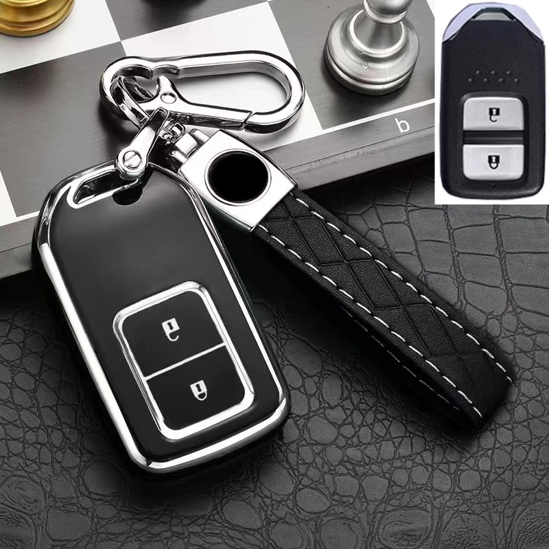 For Honda Chrome Reflection TPU Car Key Cover CITY HRV BRV JAZZ CRV ACCORD CIVIC 2020 Car Accessories