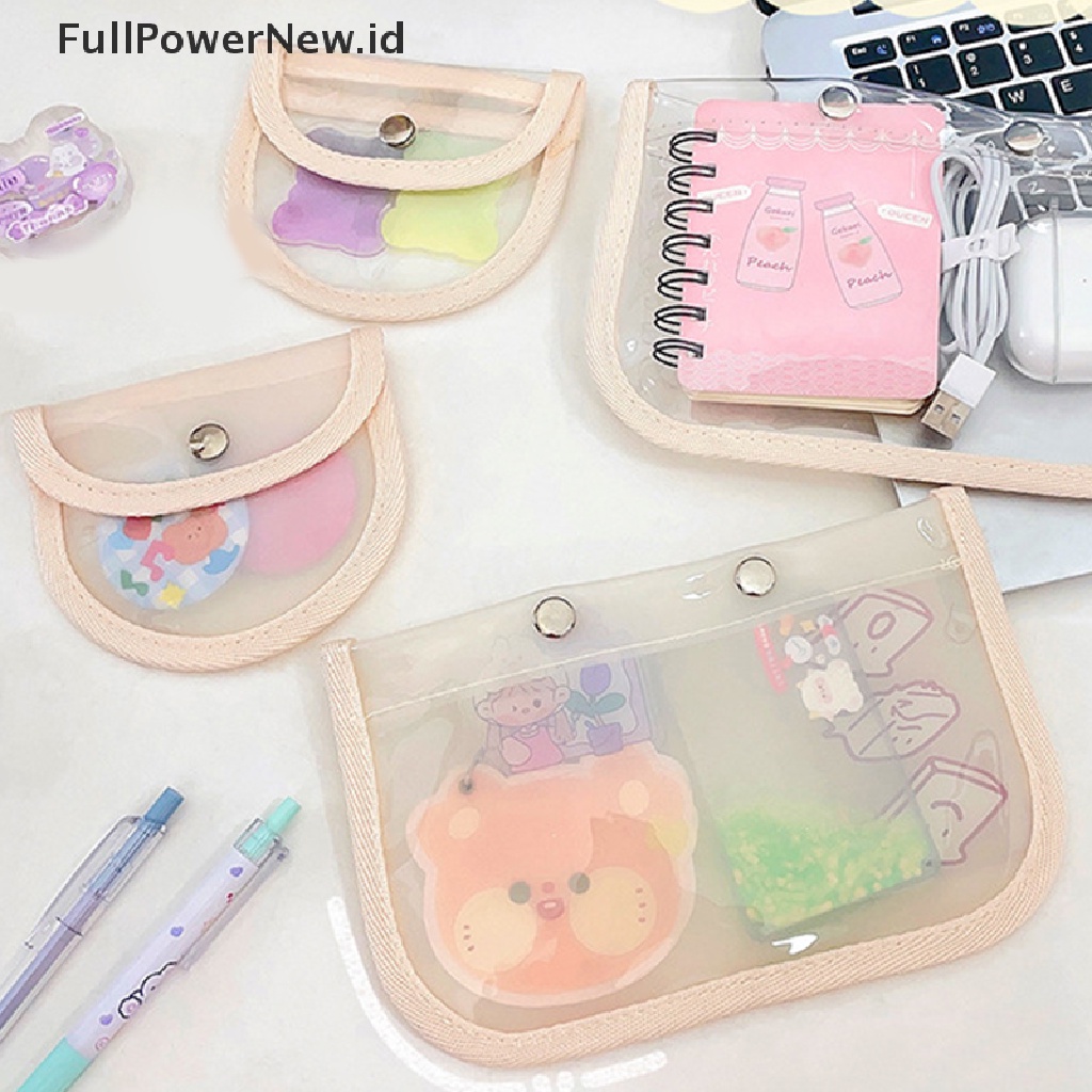 Power Dompet Koin Pvc Wanita Transparan/Matte Card Wallet Tempat Kunci Tas Penyimpanan ID