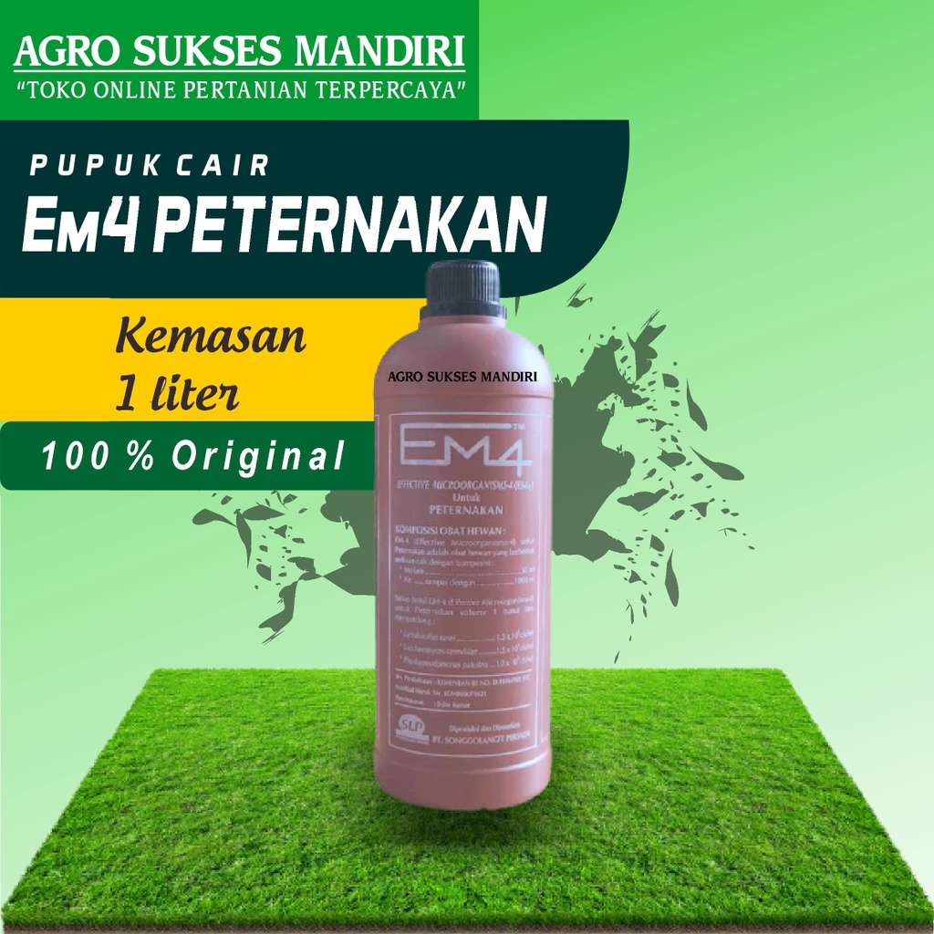 EM4 Peternakan Effective Microorganisme 1L/EM4 PETERNAKAN Kemasan -1 liter/EM4 Peternakan Obat Penam