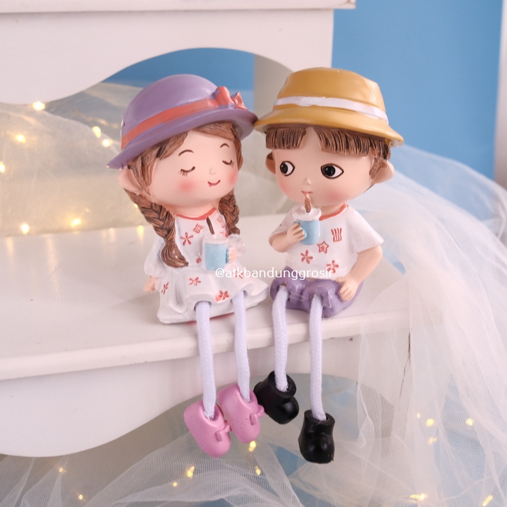 Set Miniatur Pajangan Boneka Resin Patung pacar pernikahan wedding kado birthday hampers  hadiah ultah rekomendasi gifbox meja rumah- SHSNP