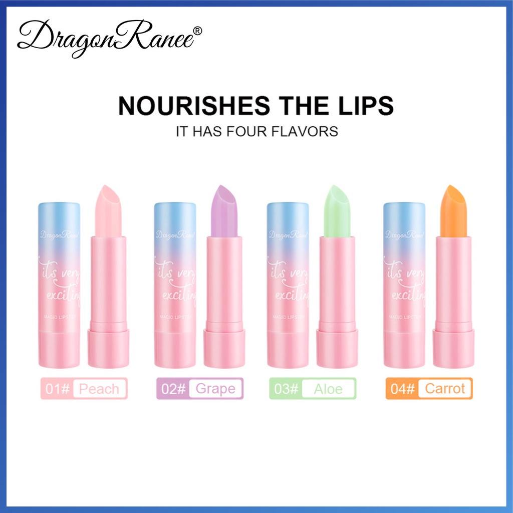 DRAGON RANEE Magic Lipstick Thermotropic Lipstik Fruit Lipbalm Melembabkan 4 Warna DR002