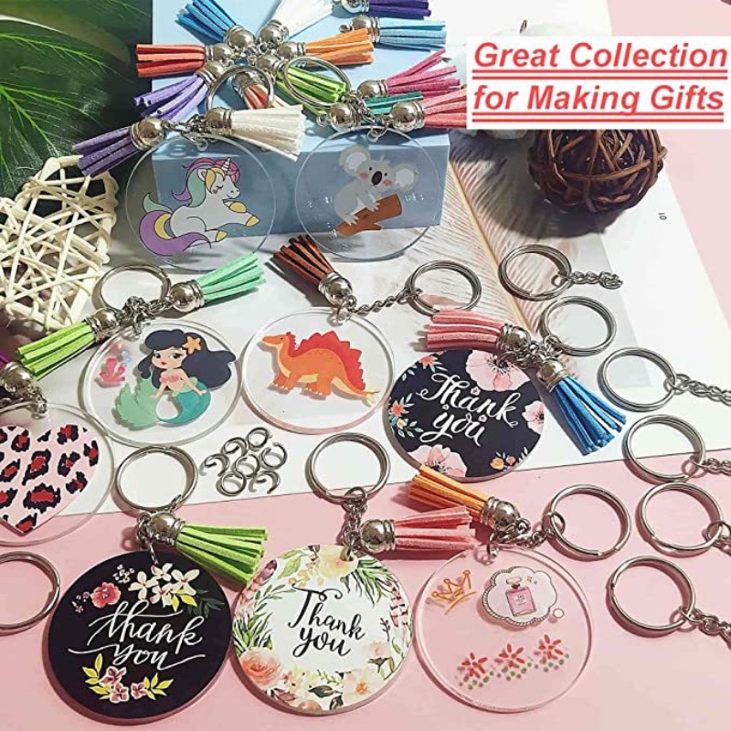 10pcs/set Kreatif Perak Logam Gantungan Kunci/Wanita Pria DIY Tas Gantungan Kunci Aksesoris