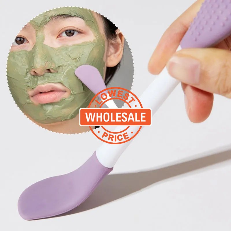 [Harga Grosir] Facial mask Cleaning Scrub Silicon Sikat Pembersih Wajah Double-Headed Face Smear Brush Mud Membrane Special Scraper Masker Wajah Aplikator Alat Kecantikan