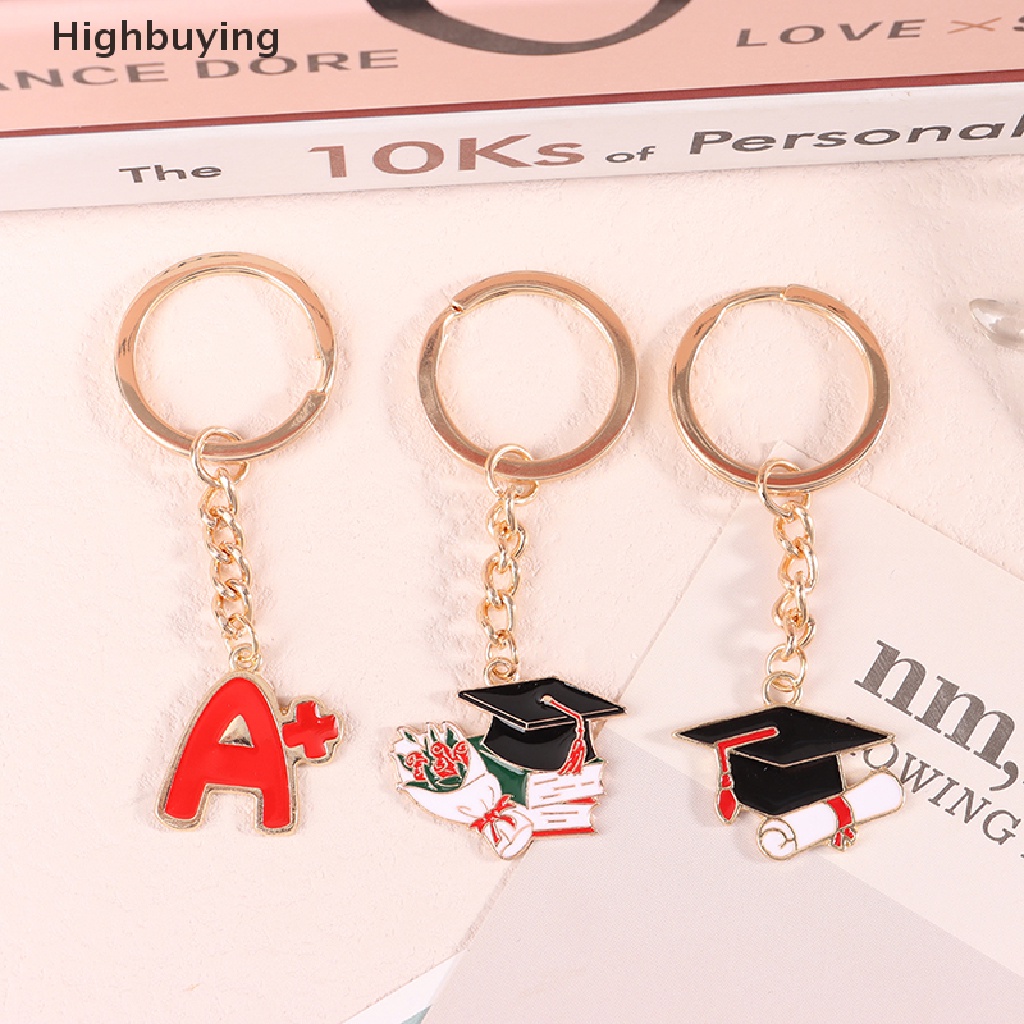Hbid Paduan Indah Drip Minyak A +100Bujang Bentuk Topi Ch Gantungan Kunci Teks Inspiratif Berkah Keyring Hadiah Siswa Aksesoris Glory