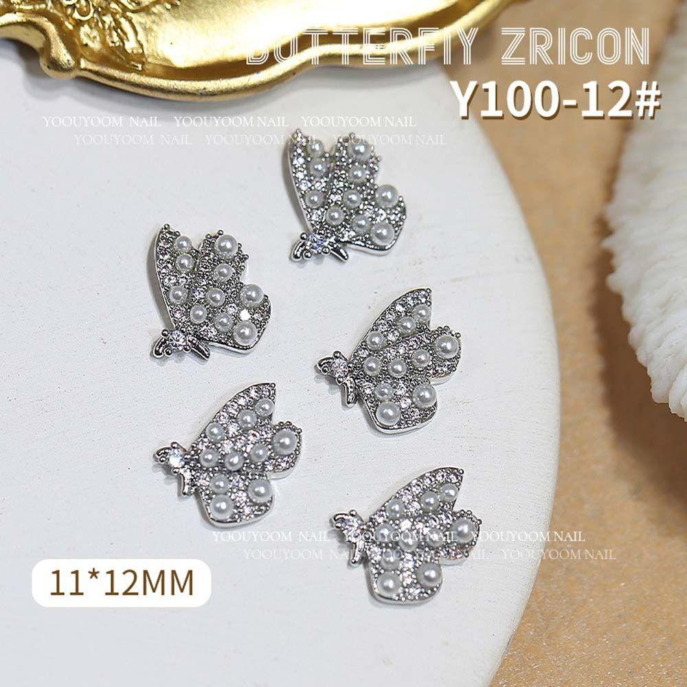 Mxbeauty Kupu-Kupu Dekorasi Kuku Fashion Mewah Emas Butterfly Manicure Aksesoris Kuku Jepang Nail Art 3D Nail Art Drills