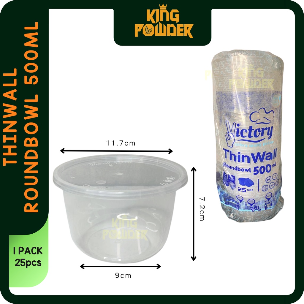 THINWALL BOWL 200ML / THINWALL ROUND 300ML / THINWALL ROUND 450ML / Thinwall 500 ML ROUNDBOWL / THIN